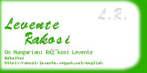levente rakosi business card